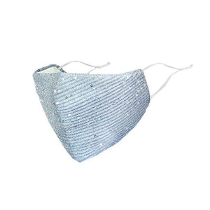 Reiki Sequin Face Mask - Blue